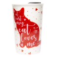 thumbnail image 1 of Taza de café Toynk Cat de cerámica con forma de gatito rojo, 270 ml, regalo, 9 onzas, 1 of 7