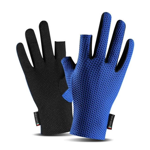 Mitones deportivos Guantes de pesca de enfriamiento Guantes de pesca antideslizantes con 2 guantes elásticos transpirables de diseño sin dedos para exteriores 1 1