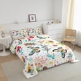 thumbnail image 3 of Erosebridal Butterfly Twin Bedding Sets Kawaii Butterflies Comforter Set ,Cute Woodland Plant Leaves Flower Bed Comforter Set Nature Rustic Botanical Floral Quilt, 3 of 7