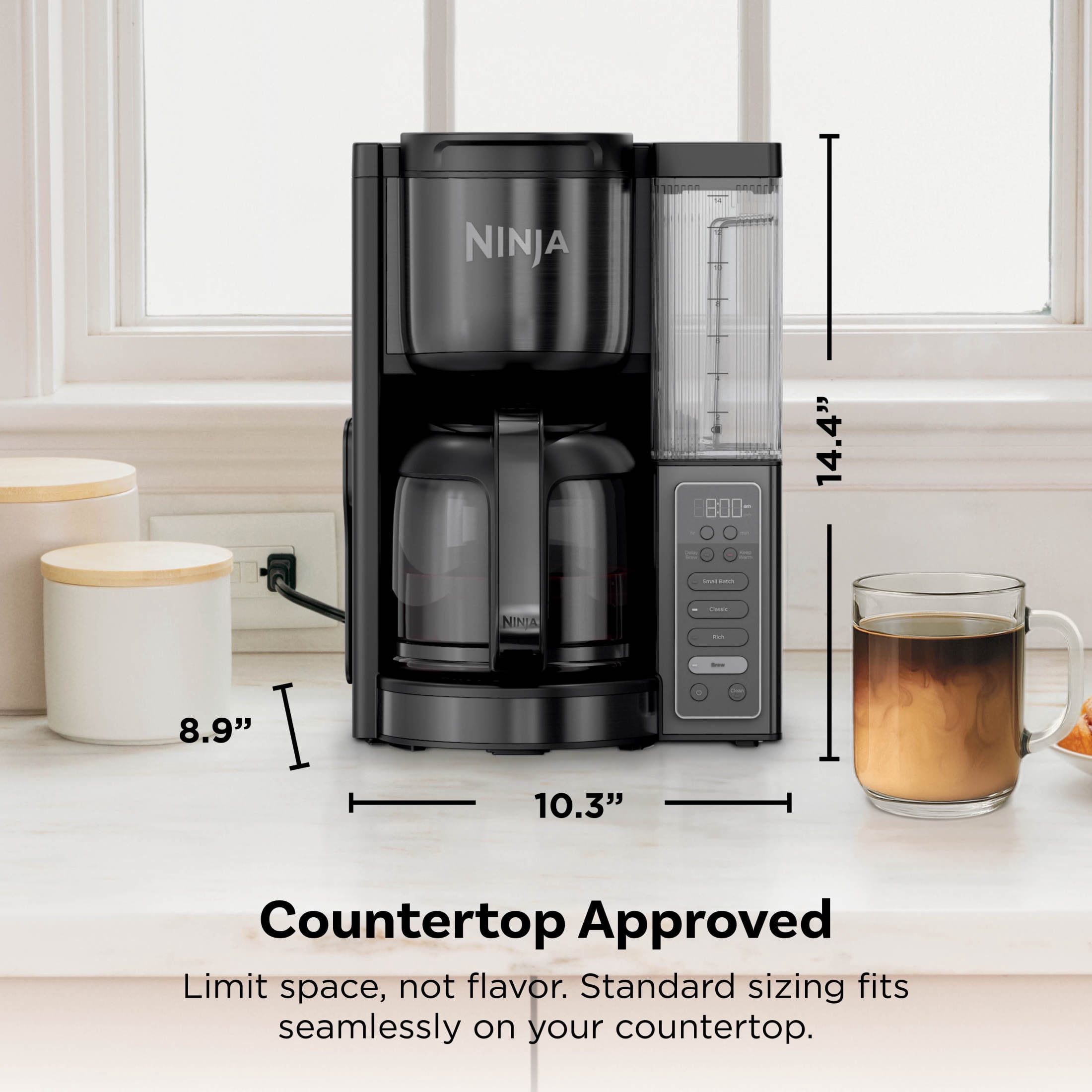 Ninja, Coffee Maker, 12-Cup, Programmable, Black and Stainless
