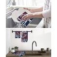 thumbnail image 5 of Sailing Marine Life Beach Coral Navy Blue Tea Towels Absorption Walf Checks Kitchen Cleaning Towel Cloth Napkins Dish Rags, 5 of 7