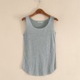 thumbnail image 2 of MESSUEN Ladies Tank Tops Loose Fitting Tank Tops for Women Crew Neck Camisole Cotton Slim U Shaped Bottoming Vest Summer Sleeveless Tops for Women Casual Tank Tops for Women Gray One Size, 2 of 3