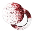 thumbnail image 3 of Round Bar Stool Seat Covers, Red Glitter on White Elastic Round Chair Cover Stool Seat Slipcover Bar Stool Cushions Round Pad for 12-14 inch, 3 of 7