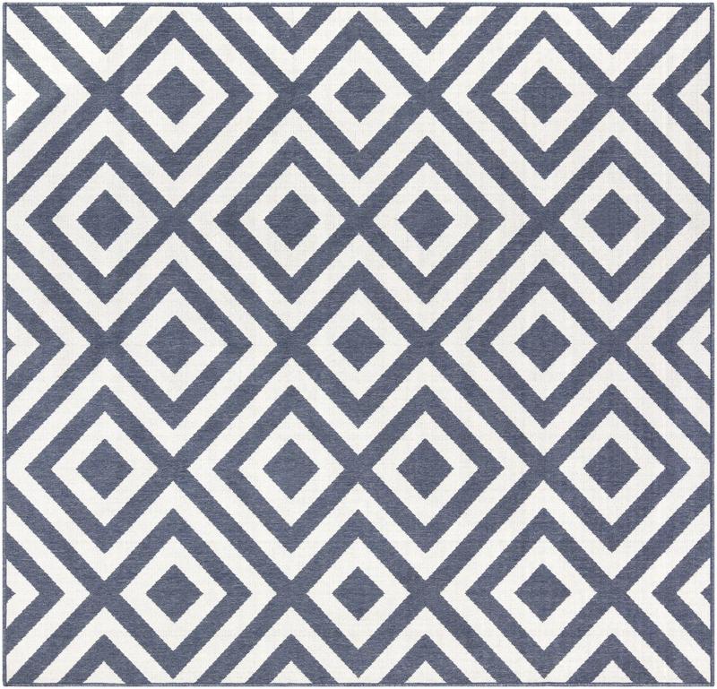 Mark&Day Outdoor Area Rugs, 9x9 Maya Indoor/Outdoor Charcoal Square