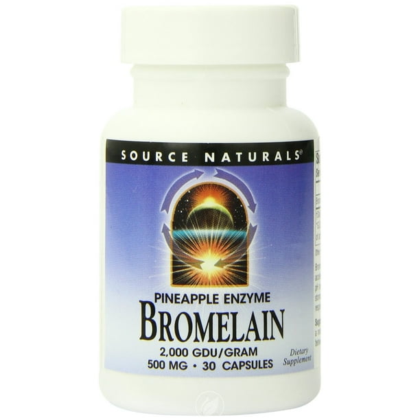 Bromelain 2000 GDU 30 Caps by Source Naturals, Pack of 2