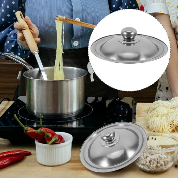 PENIKOKO Stainless Steel Frying Pan Cover with Handle Universal Lid for Pots and Pans
