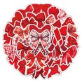 thumbnail image 1 of Calcomanía con forma de lazo rojo, bonita y creativa, con forma de lazo con dibujos animados, 50 uni, 1 of 2