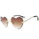 thumbnail image 4 of Gafas de sol sin montura mujer Sunnimix Gafas con Forma de corazón UV400 Leonado, 4 of 6