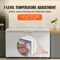 thumbnail image 4 of KFFKFF 12.8 Cu.ft / 345L Small Top-Open Chest Freezer 7-Speed​Temperature Control Removable Storage Basket, Freestanding 4 Detachable Baskets, 6 Casters, 4 of 8