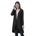 thumbnail image 1 of Moomaya Womens Full Sleeve Hi-Lo Shrug Rounded Hem Long Cotton Summer Cardigan, 1 of 7