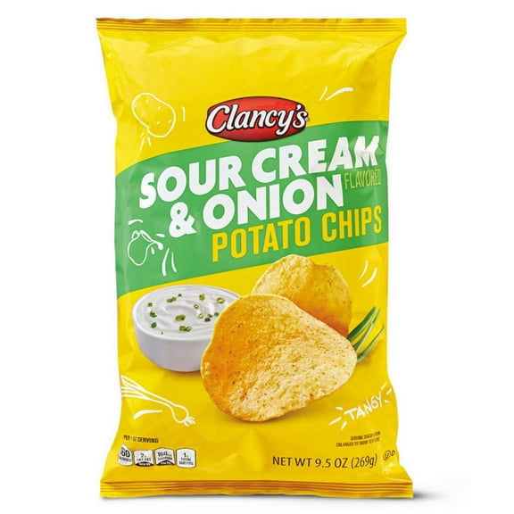 Clancy's Sour Cream and Onion Potato Chips, 9.5 oz