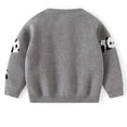 thumbnail image 6 of Odeerbi Infant Boys Girls Sweater Cute Winter Thermal Knit Crewneck Sweater Children's Soft Cotton Outerwear Pullover Sweater Infant Clothes Gray, 6 of 7