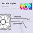 thumbnail image 4 of Radiador de caja de computadora de 12 cm 12 V 4 pines PWM Luminoso 24 LED 9 cuchillas (rosa), 4 of 8