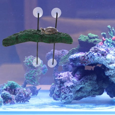 HONMEET Turtle Basking Platform Green Foam Decor for Aquarium and Reptile Tanks