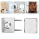 thumbnail image 5 of Cerradura automática para puerta de vidrio doble de un solo lado de acero inoxidable pulido con chorro de arena, de 3,9 a 4,7 pulgadas, para puertas cuadradas, 5 of 8