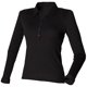 thumbnail image 1 of Skinni Fit- Polo elástico de manga larga para mujer (Negro), 1 of 1