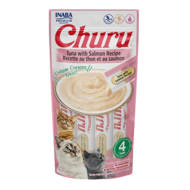 Premio Para Gato Churu Sabor Salmón y Atún 14 g 4 Piezas