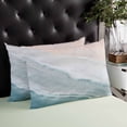 thumbnail image 4 of Blue Summer Beach Throw Pillow Cover 20 x 30 Inch Decorative Pillow Cover Beige Ombre Coastal Ocean Nautical Lumbar Pillowcase Seasonal Rectangle Cushion Case for Couch Sofa Bed Living Room, 4 of 7