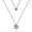 Purple Diamond, variant on Love Cube Pendant Women's Double-Layer Necklace Clavicle Chain for Valentine's Day, Christian, Birthday Jewelry, Gift