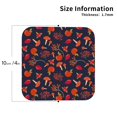 thumbnail image 3 of Pofeuu Autumnal Forest Print Leather Coasters Set of 6, Round Cups Mugs Mat Pad for Home Kitchen Heat Resistant Drink Coasters,Square, 3 of 7