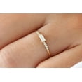 thumbnail image 2 of Classic Baguette and Round Diamond Moissanite Engagement Ring on 10k Gold, 2 of 8