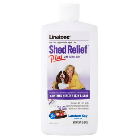 - Lambert Kay Linatone Shed Relief Plus for Dogs & Cats, 16 oz.