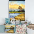 thumbnail image 2 of Designart 'The Awakening of Nature Over Meadows' Lake House Framed Canvas Wall Art Print, 2 of 5