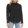 Karen Kane Women's Metallic Star Print Hoodie Black Size Medium