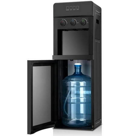 Behome Bottom Load Water Cooler Dispenser with Lack Water Alert, 3 Temperature Settings-Hot, Cold & Room-Temperature Water, Holds Up to 5 Gallon Bottles, for Homes, Kitchens, Dorms