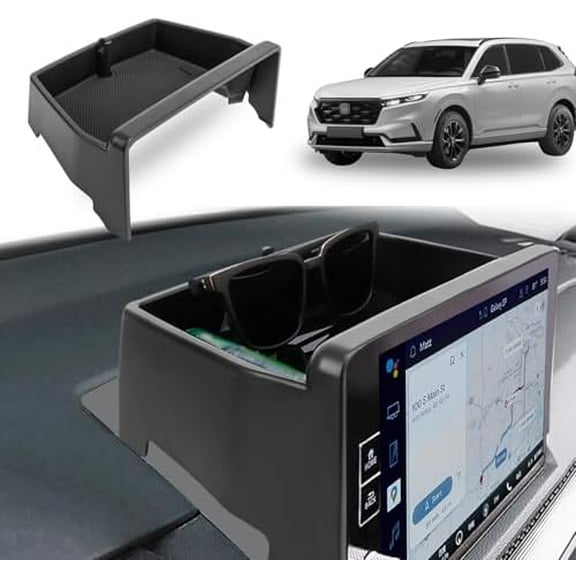Center Console Organizer Compatible with 2023 2024 2025 Honda CRV EX-L/Sport-L Hybrid Dashboard Tray Interior Insert Accessories Behind Screen Black$$Vehicle Parts & Accessories