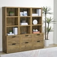 thumbnail image 5 of Nmkwnr 3 Tiers Bookcase Bookshelf 2 Drawers, Perfect for Living Room, Office, Brown, 5 of 10