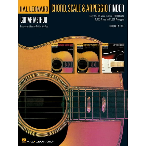 Guitar Chord Scale and Arpeggio Finder Hal Leonard Guitar Method Easy Guide to Over 1 100 Chords 1 300 Scales and 1 300 , (Paperback)