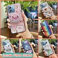 thumbnail image 4 of LYM-Phone Case For MOTO G Stylus 4G 2023, Kickstand cute Back Cover Skin feel silicone quicksand Rotatable stand Cartoon Anti-knock phone lens protection Durable Dirt-resistant TPU, 4 of 9