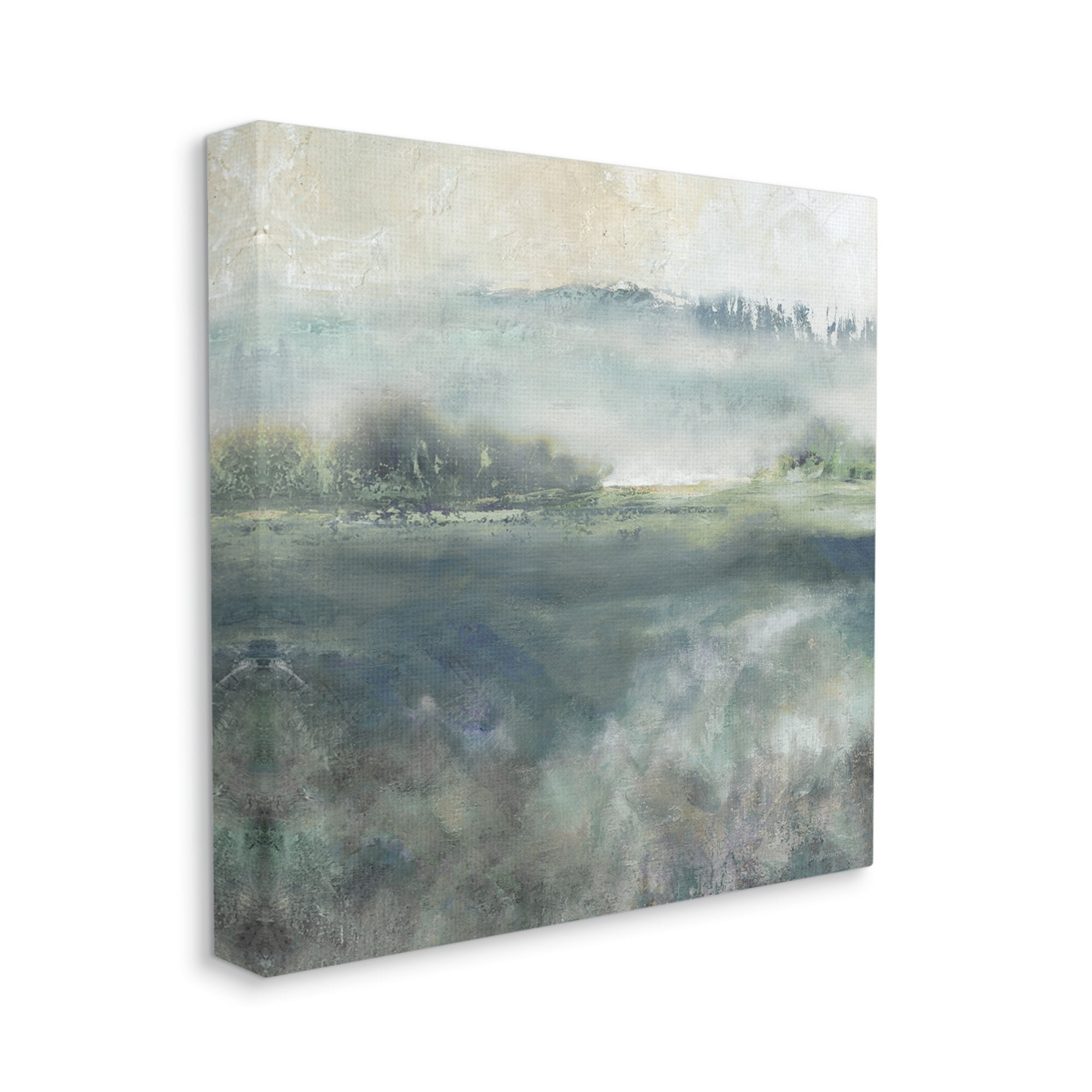 Stupell Industries Misty Landscape Painting Abstract Weather Vegetation Painting Gallery Wrapped Canvas Print Wall Art, Design by Carol Robinson
