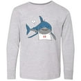 thumbnail image 3 of Inktastic Shark Dinner Long Sleeve Youth T-Shirt, 3 of 5