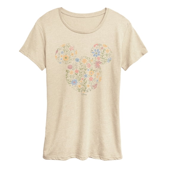 Disney - Mm Floral Ears - Women's Short Sleeve Graphic T-Shirt