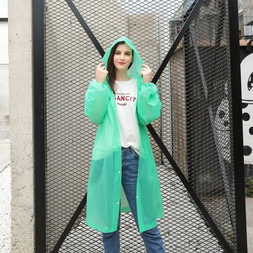 Clear green clearance raincoat