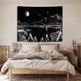 thumbnail image 4 of Simpkeely Black and White Tapestry Starry Night Mountain Tapestry Moon Stars Wall Hanging Art for Bedroom Living Room - 59.1 x 80 inches, 4 of 6