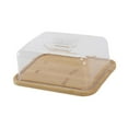 thumbnail image 3 of simhoa Cake Platter, Bamboo Dessert Stand with Clear Lid, Acrylic Cover Rectangular Cake Stand Cheese Board for Candy Butter Dessert L, 3 of 8