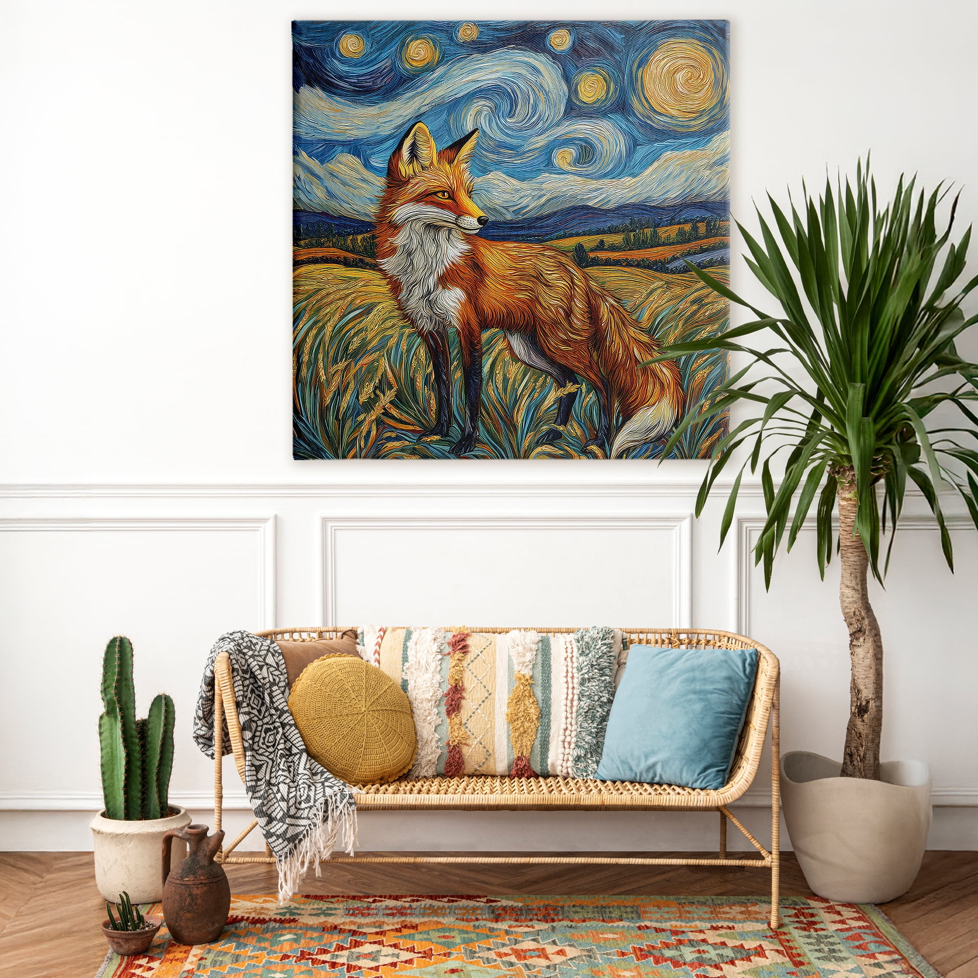 Stupell Industries Swirling Impressionist Fox Canvas Wall Art, design by The Wands Want