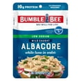 thumbnail image 2 of (4 pack) Bumble Bee Low Sodium Chunk White Albacore Tuna in Water, Wild Caught, Gluten Free, 16g Protein per Serving, Shelf Stable Pouch, 2.5 oz, 2 of 8