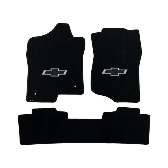 Lloyd Mats Custom Fit Floor Mats for Chevy Suburban 2007-2014 LogoMat 3Pc Set Second Row Bench Front Row Bench Seat Charcoal