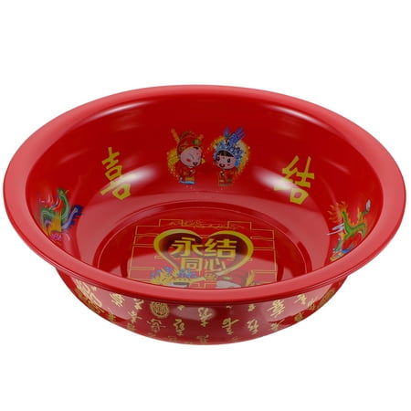 

1Pc Chinese Style Wedding Washbasin Creative Metal Wash Basin Women Dowry