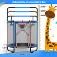 thumbnail image 6 of YORIN Trampoline for Kids, 60'' Mini Trampoline for Toddlers with Swing, Enclosure Net and Basketball Hoop, Indoor/Outdoor Kids Round Trampoline with Adjustable Gymnastics Bars, Gifts for Boys Girls, 6 of 7