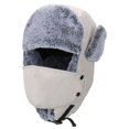 thumbnail image 2 of Gorro de con orejeras, gorro de invierno cálido para hombres, deportes al aire libre, deportes de invierno Gris, 2 of 10