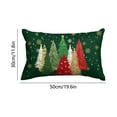 thumbnail image 3 of Cinvoph 20"x12" Christmas Plush Pillow Cover Decorative Tree Throw Pillow Cases for Winter Xmas New Year, Soft Cushion Covers for Couch Sofa Bed Living Room Party Home Decoration Green, 3 of 6