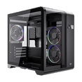 thumbnail image 1 of Gabinete Gamer BALAM RUSH TANK EXPERT CURVE 6400 Micro ATX Mini Torre 3 Fan Cristal Templado USB-C ARGB Negro BR-941617, 1 of 9