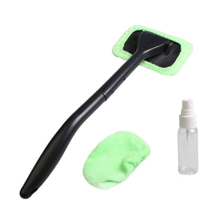 

Windshield Cleaner Brush with 2 Cloth Cover Empty Spray Bottle Glass Window Cleaner Home Car Auto Cleaner Cleaning Tool Brush