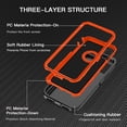 thumbnail image 2 of Petocase for iPhone Xs Max Case,Shockproof Dust/Drop Proof 3-Layer Full Body Protection [Without Screen Protector] Rugged Heavy Duty Durable Cover Case,Black/Orange, 2 of 7