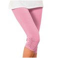 thumbnail image 2 of FNFYFH Clearance Womens Block Yoga Capris Outdoor Workout Pants,Pink, 2 of 8